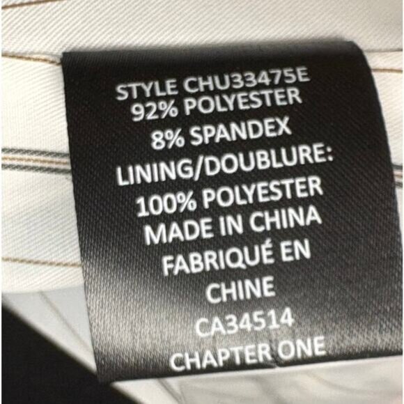 Nicole Miller Black Blazer Short White Striped Lining Work Office Women’s L - Picture 7 of 7